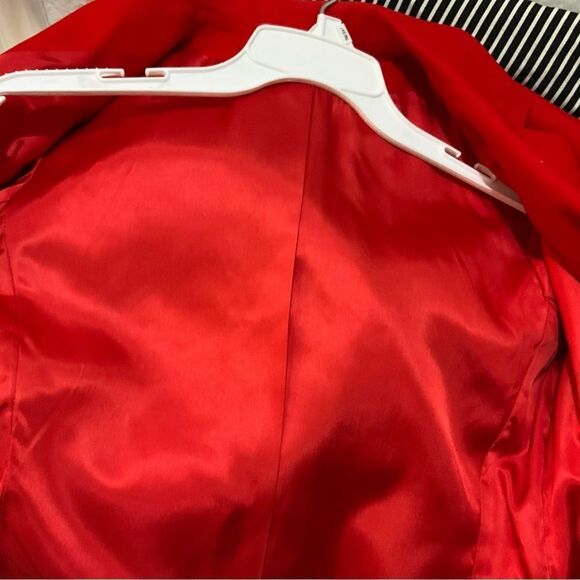 Pendleton Vintage Red Wool Blazer Jacket Size 8 one Button Made In USA - Picture 6 of 7